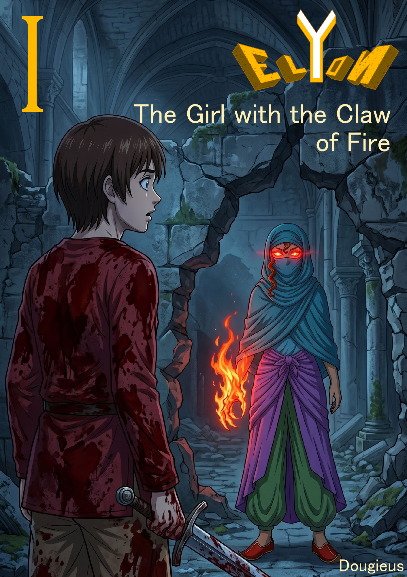Portada de Elyon Libro I - La Chica con la Garra de Fuego