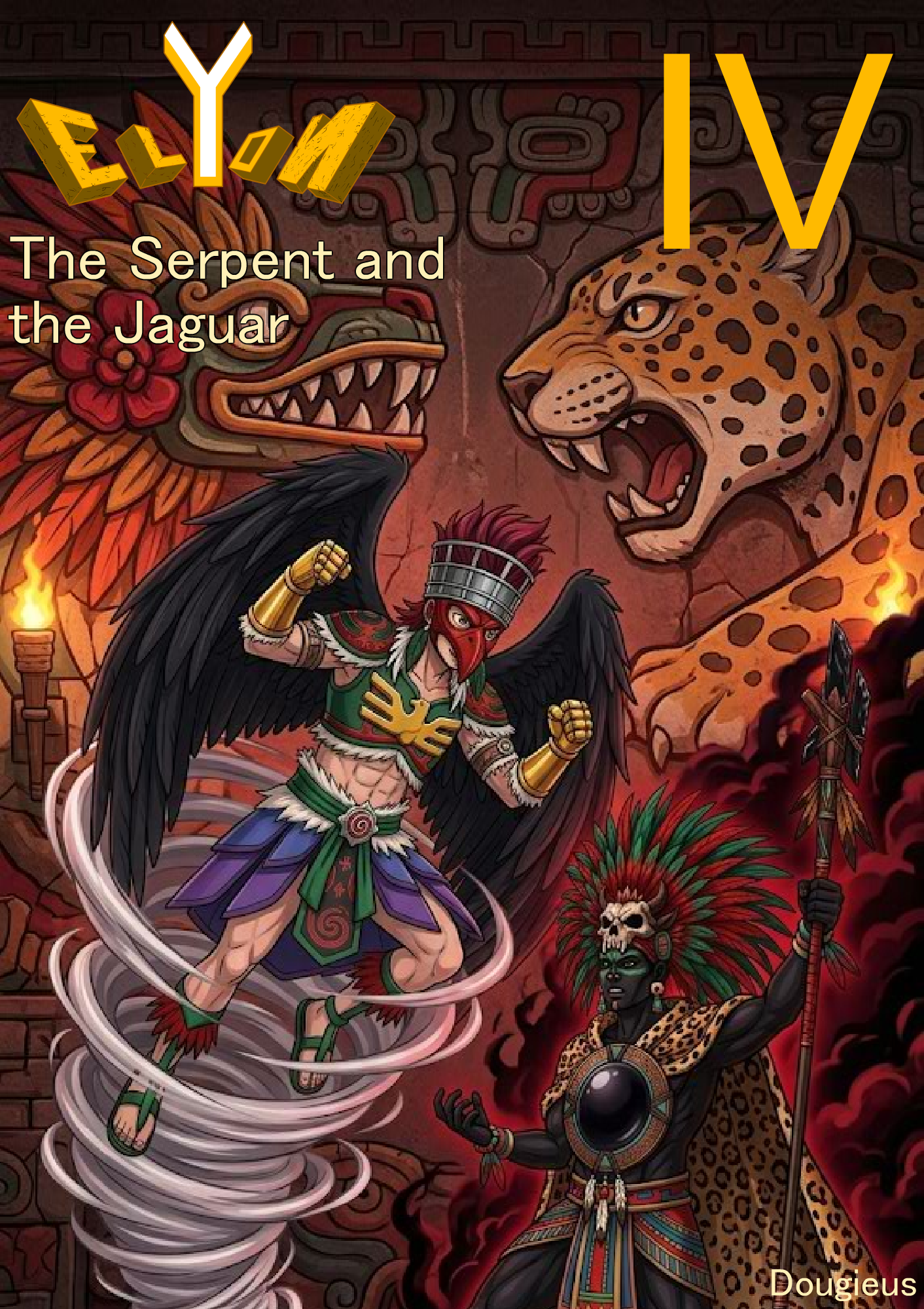 Portada de Elyon Libro IV - La Serpiente y el Jaguar